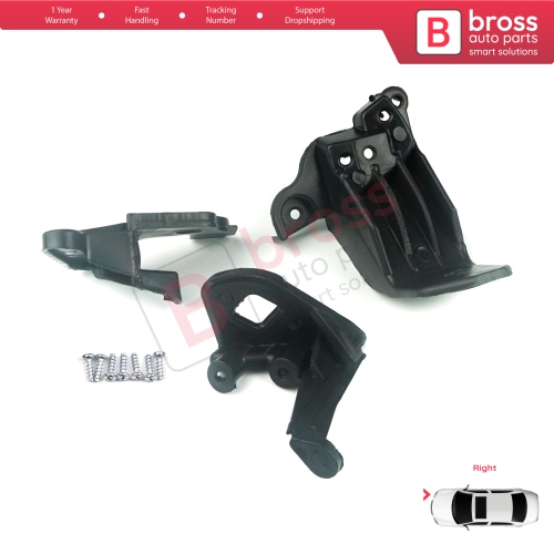 Headlight Holder Mount Repair Bracket Tab Set Right Side for Fiat Tipo 356 Egea 2015-On 50927929 ...