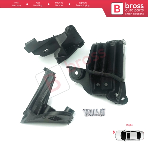 Headlight Holder Mount Repair Bracket Tab Set Right Side for Fiat Tipo 356 Egea 2015-On 50927929 ...