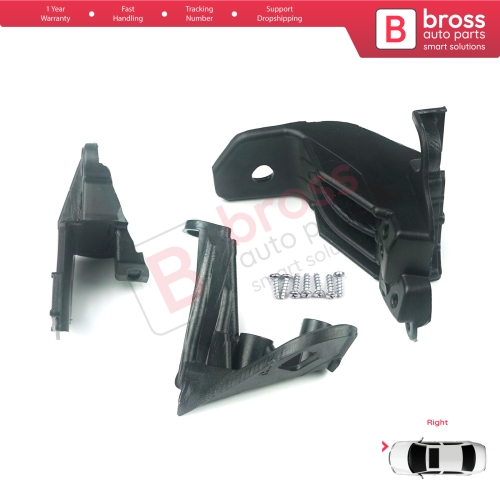 Headlight Holder Mount Repair Bracket Tab Set Right Side for Fiat Tipo 356 Egea 2015-On 50927929 ...