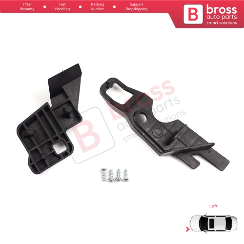 Headlight Holder Mount Repair Bracket Tab Set Left Side for Citroen C-Elysee 2012-2017 9675140080...