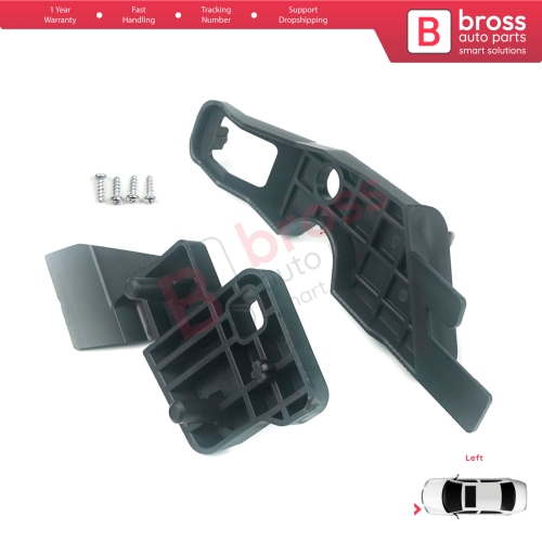 Headlight Holder Mount Repair Bracket Tab Set Left Side for Citroen C-Elysee 2012-2017 9675140080...