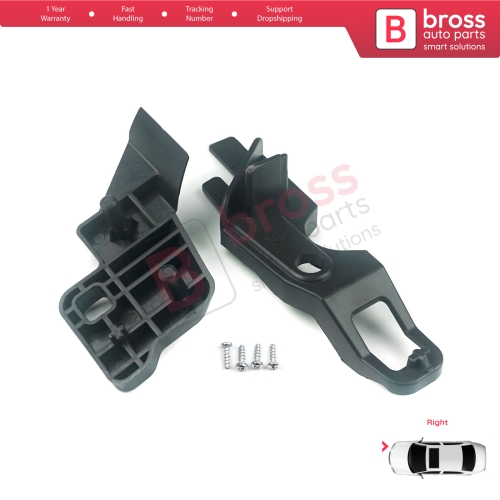 Headlight Holder Mount Repair Bracket Tab Set Right Side for Citroen C-Elysee 2012-2017 9675140380...