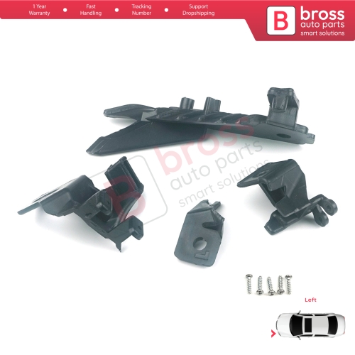 Headlight Holder Mount Repair Bracket Tab Set Left Side for Renault Megane BFB K9A B9A MK4 2016-On 260601571R