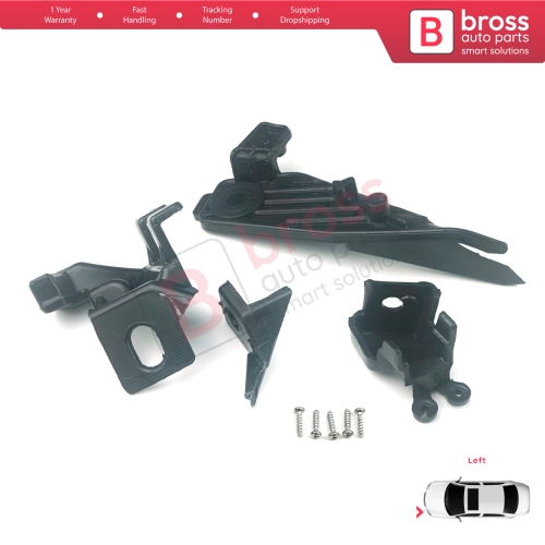 Headlight Holder Mount Repair Bracket Tab Set Left Side for Renault Megane BFB K9A B9A MK4 2016-On 260601571R