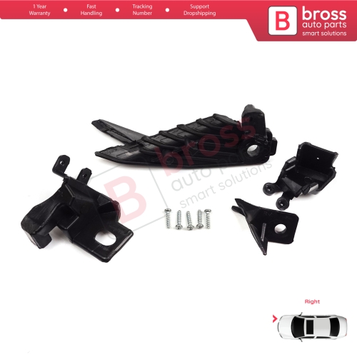 Headlight Holder Mount Repair Bracket Tab Set Right Side for Renault Megane BFB K9A B9A MK4 2016-On 260100506R