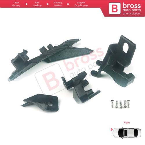 Headlight Holder Mount Repair Bracket Tab Set Right Side for Renault Megane BFB K9A B9A MK4 2016-On 260100506R