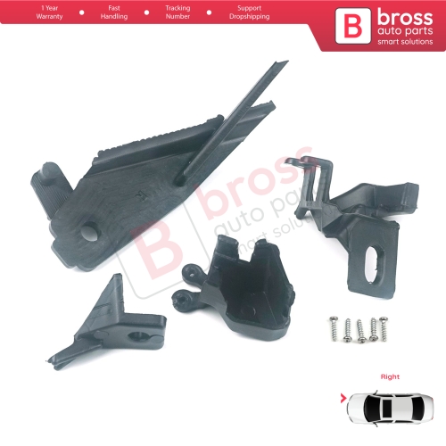 Headlight Holder Mount Repair Bracket Tab Set Right Side for Renault Megane BFB K9A B9A MK4 2016-On 260100506R