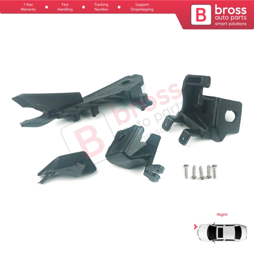 Headlight Holder Mount Repair Bracket Tab Set Right Side for Renault Megane BFB K9A B9A MK4 2016-On 260100506R