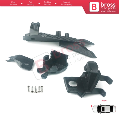 Headlight Holder Mount Repair Bracket Tab Set Right Side for Renault Megane BFB K9A B9A MK4 2016-On 260100506R