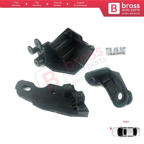 Headlight Holder Mount Repair Bracket Tab Set Right Side for Fiat Doblo MK2 263 Facelift 2015-2022 51974243...