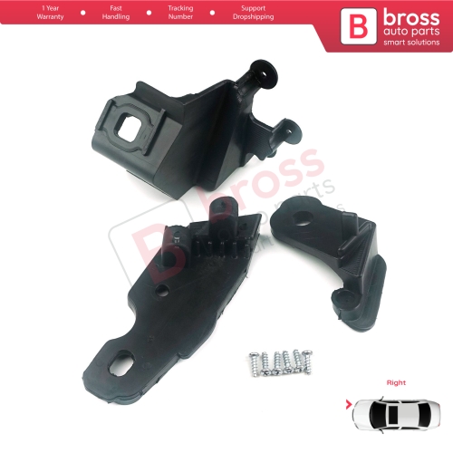 Headlight Holder Mount Repair Bracket Tab Set Right Side for Fiat Doblo MK2 263 Facelift 2015-2022 51974243...