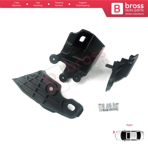 Headlight Holder Mount Repair Bracket Tab Set Right Side for Fiat Doblo MK2 263 Facelift 2015-2022 51974243...