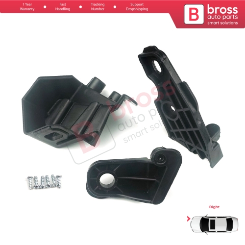 Headlight Holder Mount Repair Bracket Tab Set Right Side for Fiat Doblo MK2 263 Facelift 2015-2022 51974243...