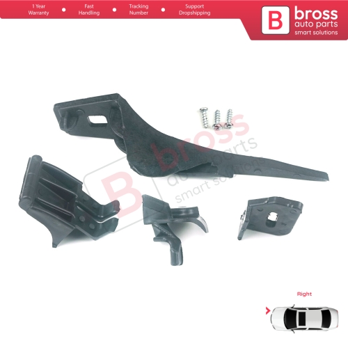 Headlight Holder Mount Repair Bracket Tab Set Right Side for Ford Fiesta B299 B409 B479 2013-2019 D2BZ13008L