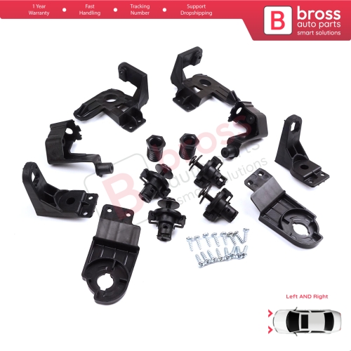 Headlight Holder Mount Repair Bracket Tab Set Right Left Side for VW T-Roc 2017-On 2/5-Door SUV 2GA998225 2GA998226