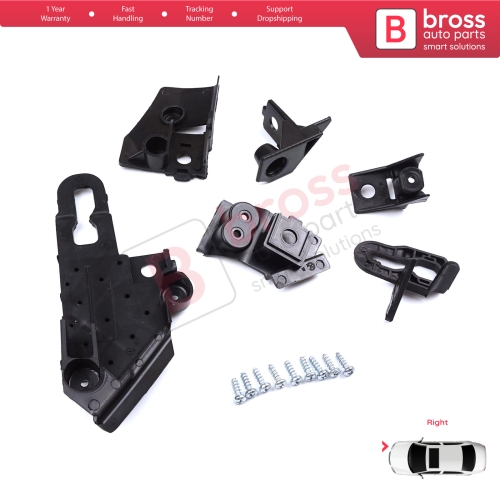 Headlight Holder Mount Repair Bracket Tab Set Right Side for Seat Leon Cupra MK4 KL1 KL8 2020-On 5FA998226