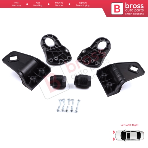 Headlight Holder Mount Repair Bracket Tab Set Left Right Side for Audi A3 S3 MK3 8V 2012-2020 8V0998121 8V0998122