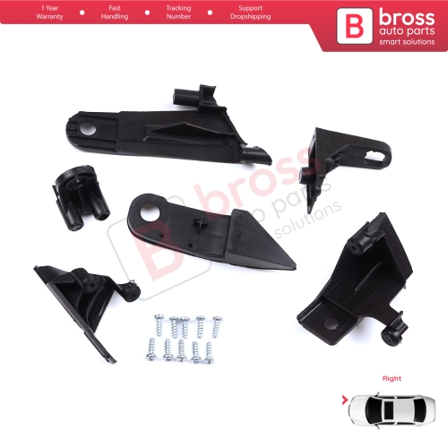 Headlight Holder Mount Repair Bracket Tab Set Right Side for Dacia Renault Duster MK2 HM 2017-2024 260101133R