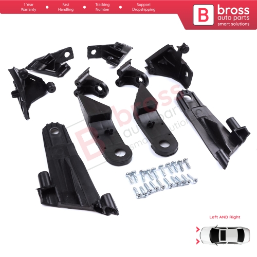 Headlight Holder Mount Repair Bracket Tab Set Left Right Side for Dacia Renault Duster MK2 HM 2017-2024 260609367R 260101133R