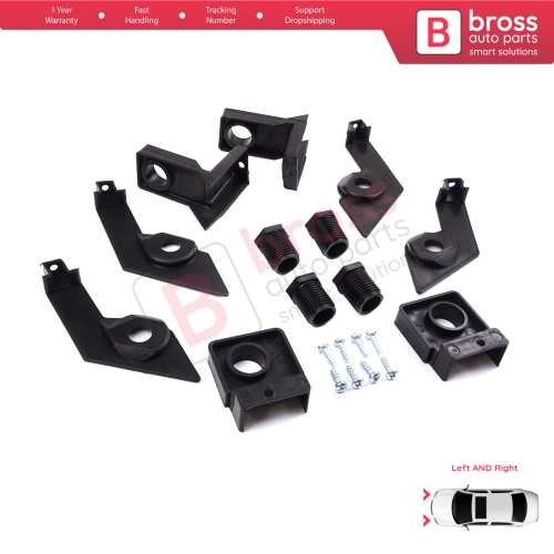 Headlight Holder Mount Repair Bracket Tab Set Left Right Side for VW Passat B6 3C2 3C5 2005-2011 3C0998225 3C0998226