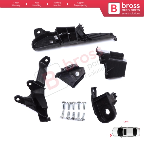 Headlight Holder Mount Repair Bracket Tab Set Left Side for Renault Clio MK5 B7 BF 2019-On 260E70544R