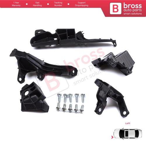 Headlight Holder Mount Repair Bracket Tab Set Left Side for Renault Clio MK5 B7 BF 2019-On 260E70544R