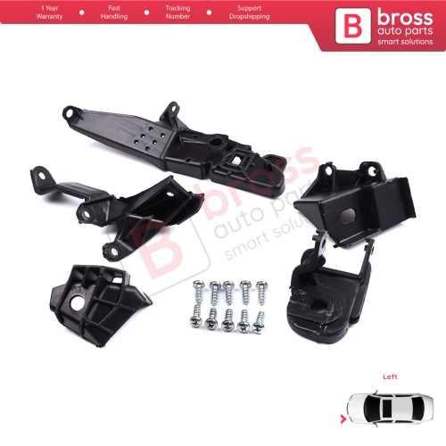 Headlight Holder Mount Repair Bracket Tab Set Left Side for Renault Clio MK5 B7 BF 2019-On 260E70544R