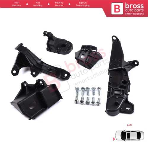 Headlight Holder Mount Repair Bracket Tab Set Left Side for Renault Clio MK5 B7 BF 2019-On 260E70544R