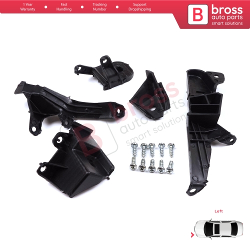 Headlight Holder Mount Repair Bracket Tab Set Left Side for Renault Clio MK5 B7 BF 2019-On 260E70544R