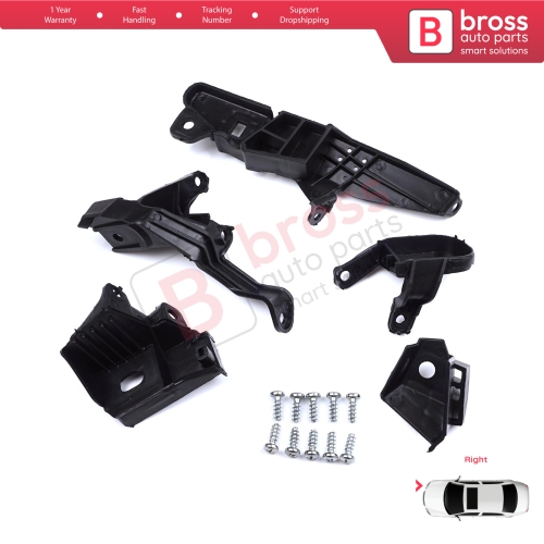 Headlight Holder Mount Repair Bracket Tab Set Right Side for Renault Clio MK5 B7 BF 2019-On 260E69870R