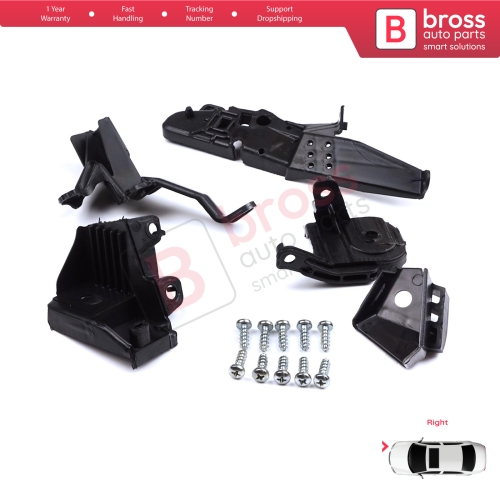 Headlight Holder Mount Repair Bracket Tab Set Right Side for Renault Clio MK5 B7 BF 2019-On 260E69870R