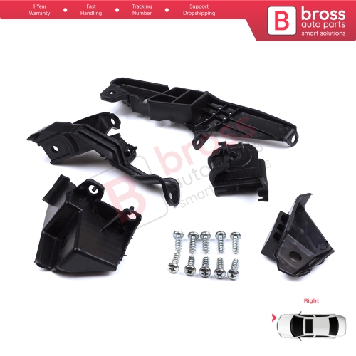 Headlight Holder Mount Repair Bracket Tab Set Right Side for Renault Clio MK5 B7 BF 2019-On 260E69870R