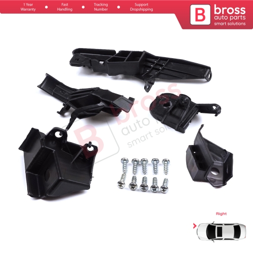 Headlight Holder Mount Repair Bracket Tab Set Right Side for Renault Clio MK5 B7 BF 2019-On 260E69870R