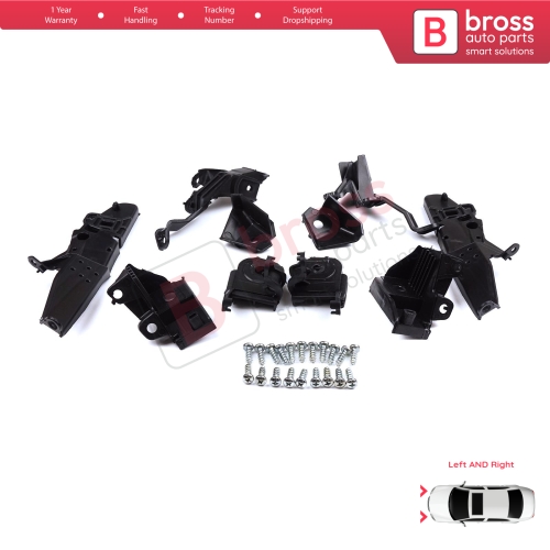 Headlight Holder Mount Repair Bracket Tab Set Left Right Side for Renault Clio MK5 B7 BF 2019-On 260E70544R 260E69870R