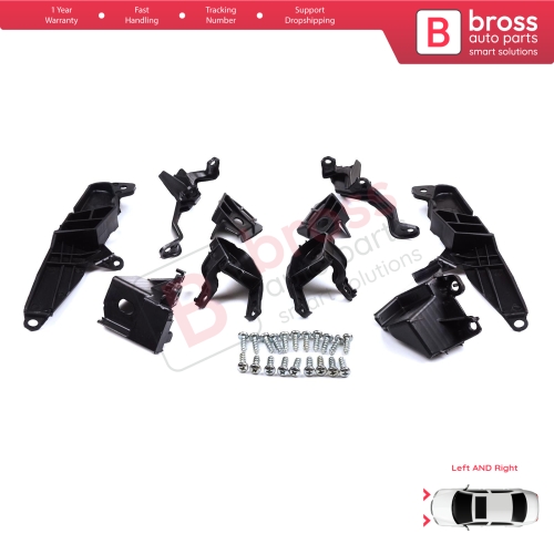 Headlight Holder Mount Repair Bracket Tab Set Left Right Side for Renault Clio MK5 B7 BF 2019-On 260E70544R 260E69870R