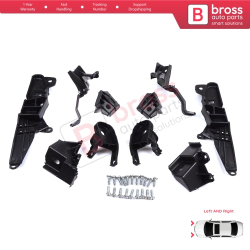 Headlight Holder Mount Repair Bracket Tab Set Left Right Side for Renault Clio MK5 B7 BF 2019-On 260E70544R 260E69870R