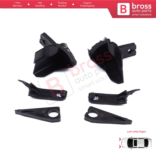 Headlight Holder Mount Repair Bracket Tab Set Right Left Side for Ford Transit Tourneo Custom MK1 V362 2012-2018 BK2113D152BJ BK2113D153BJ