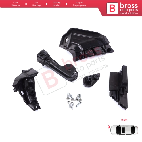 Headlight Holder Mount Repair Bracket Tab Set Right Side for Vauxhall Opel Astra J MK4 P10 2009-2015 4/5 Door GTC 2011-2018 13335737