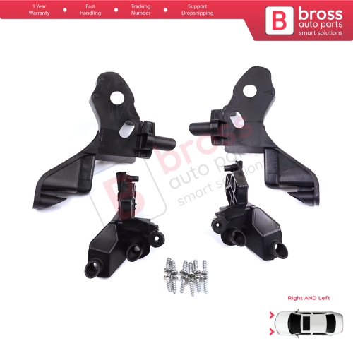 Headlight Holder Mount Repair Bracket Tab Set Left Right Side for Citroen C4 MK2 B7 NC 2009-2018 DS4 MK1 NX 2010-2015 6212H1 6212H0