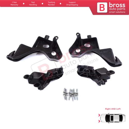 Headlight Holder Mount Repair Bracket Tab Set Left Right Side for Citroen C4 MK2 B7 NC 2009-2018 DS4 MK1 NX 2010-2015 6212H1 6212H0