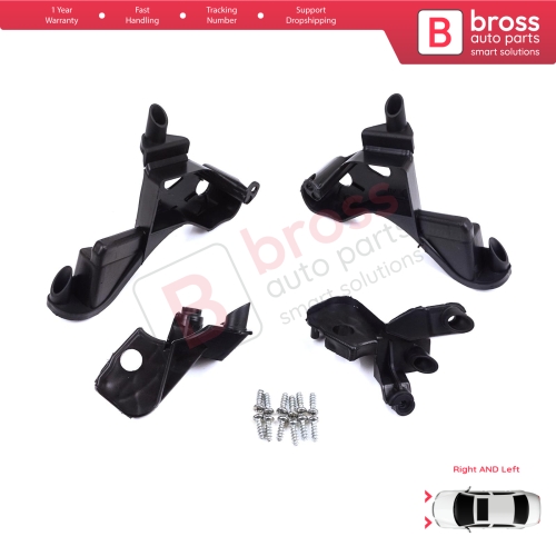 Headlight Holder Mount Repair Bracket Tab Set Left Right Side for Citroen C4 MK2 B7 NC 2009-2018 DS4 MK1 NX 2010-2015 6212H1 6212H0