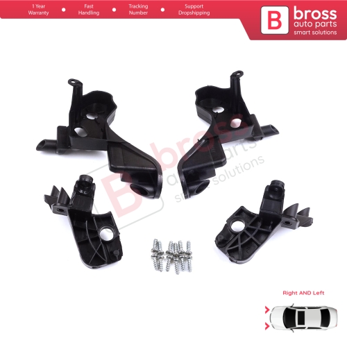 Headlight Holder Mount Repair Bracket Tab Set Left Right Side for Citroen C4 MK2 B7 NC 2009-2018 DS4 MK1 NX 2010-2015 6212H1 6212H0