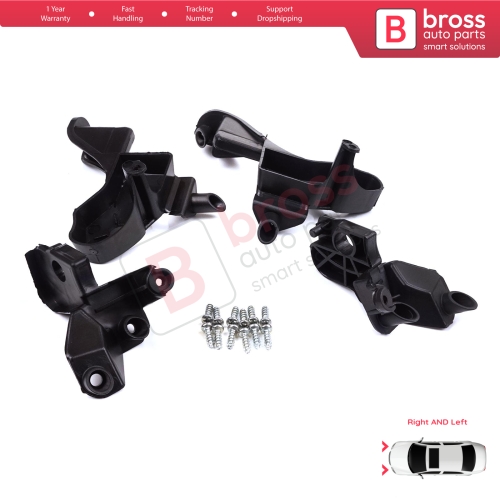 Headlight Holder Mount Repair Bracket Tab Set Left Right Side for Citroen C4 MK2 B7 NC 2009-2018 DS4 MK1 NX 2010-2015 6212H1 6212H0