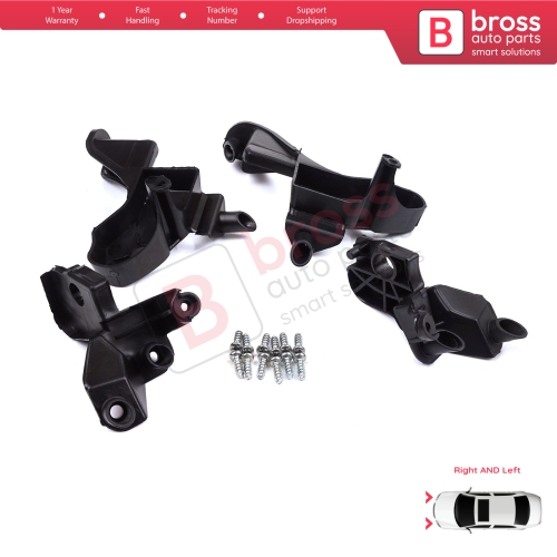 Headlight Holder Mount Repair Bracket Tab Set Left Right Side for Citroen C4 MK2 B7 NC 2009-2018 DS4 MK1 NX 2010-2015 6212H1 6212H0