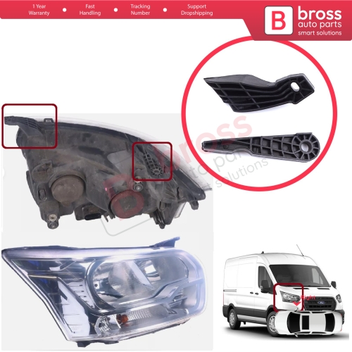 Headlight Holder Mount Repair Bracket Tab Set Right Side for Ford Transit MK8 V363 2013-2024 BK31-13W029-BG