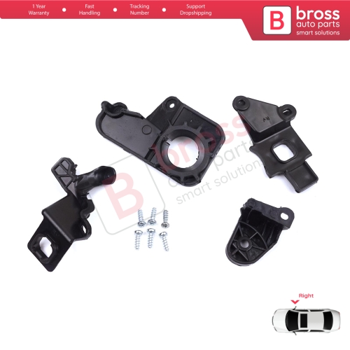 Headlight Holder Mount Repair Bracket Tab Set Right Side for Citroen C5 MK2 MK3 RD TD RW X7 2008-2017 6212F1