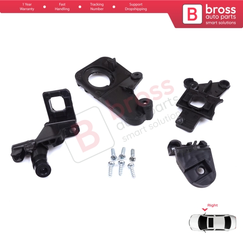 Headlight Holder Mount Repair Bracket Tab Set Right Side for Citroen C5 MK2 MK3 RD TD RW X7 2008-2017 6212F1