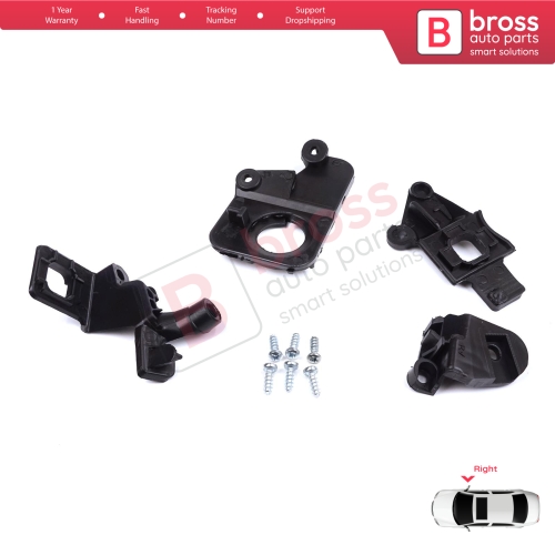 Headlight Holder Mount Repair Bracket Tab Set Right Side for Citroen C5 MK2 MK3 RD TD RW X7 2008-2017 6212F1