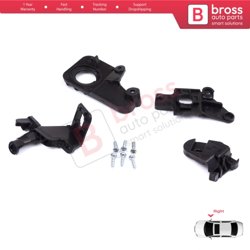 Headlight Holder Mount Repair Bracket Tab Set Right Side for Citroen C5 MK2 MK3 RD TD RW X7 2008-2017 6212F1