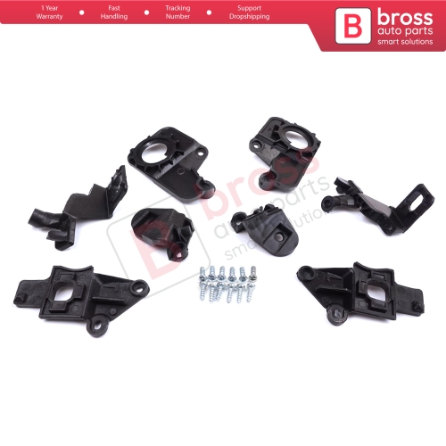 Headlight Holder Mount Repair Bracket Tab Set Left Right Side for Citroen C5 MK2 MK3 RD TD RW X7 2008-2017 6212F0 6212F1